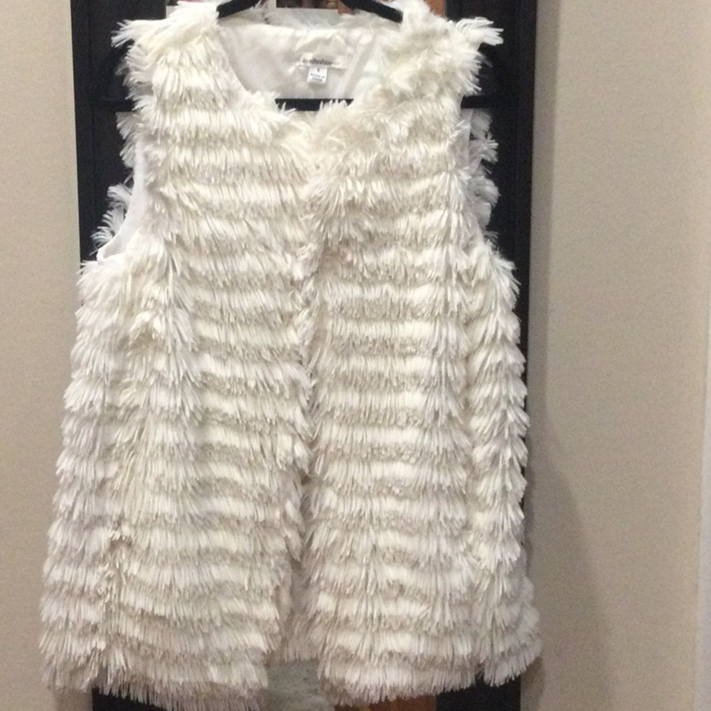 White Faux Fur Vest
